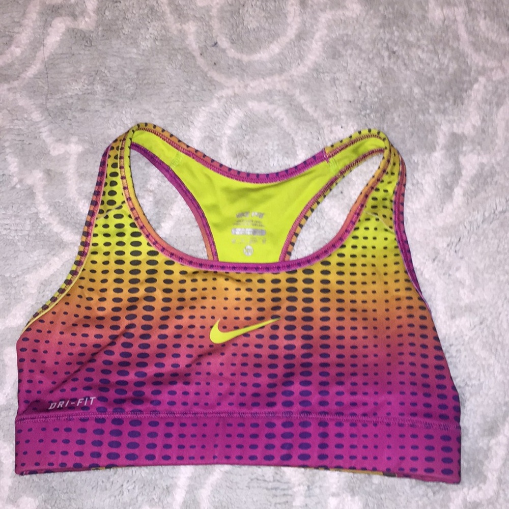 Nike pro colorful sports bra